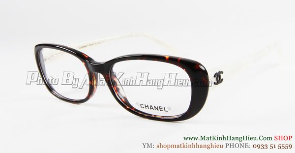 Gọng kính cận nhựa Chanel 3187 màu đồi mồi gọng trắng