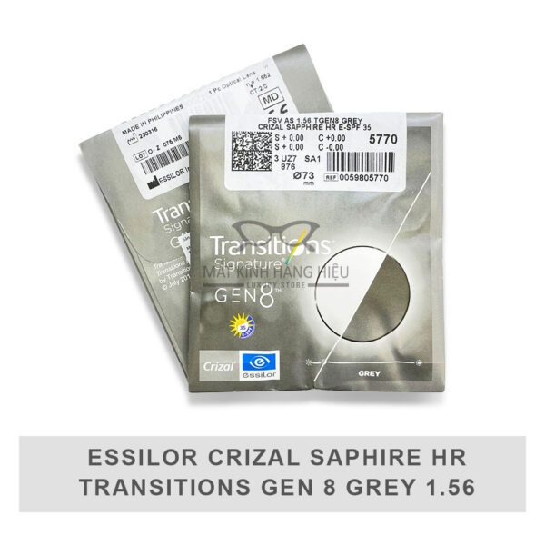 essilor crizal saphire hr transitions gen 8 grey 1 56 1 1