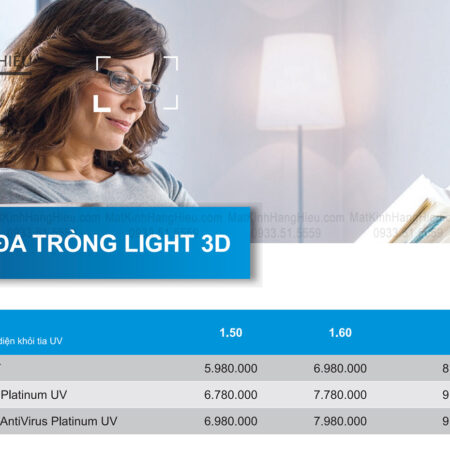 Bảng giá tròng kính đa tròng Zeiss Light 3D