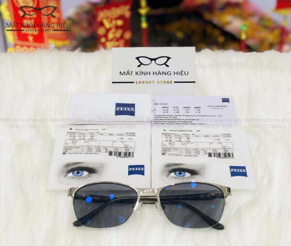 Tròng kính đa tròng đổi màu Zeiss Progressive SmartLife Pure 1.67 PhotoFusion X Grey