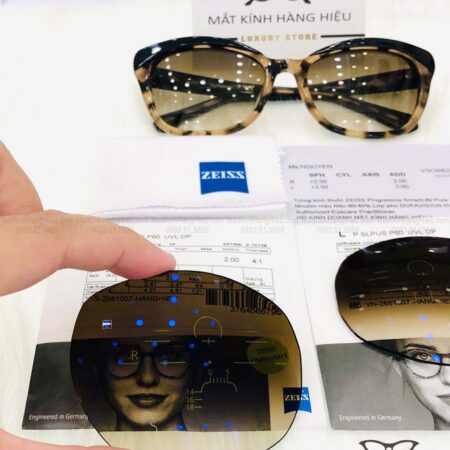 Tròng kính đa tròng nhuộm màu Zeiss Progressive SmartLife Pure 1.60 Brown 90/40%