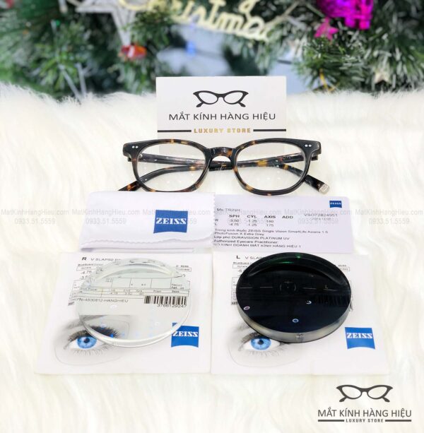 Tròng kính đơn tròng đổi màu Zeiss SmartLife 1.50 PhotoFusion X Extra Grey