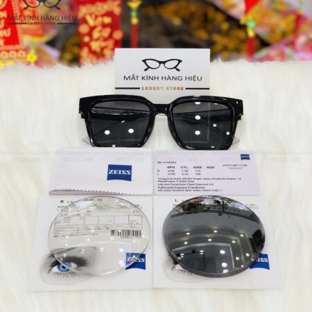 Tròng kính đơn tròng đổi màu Zeiss SmartLife 1.60 PhotoFusion X Extra Grey với lớp phủ tráng gương Flash Diamond