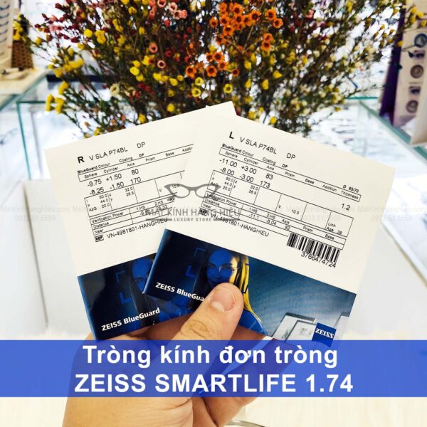 Tròng Kính Đơn Tròng Zeiss SmartLife 1.74