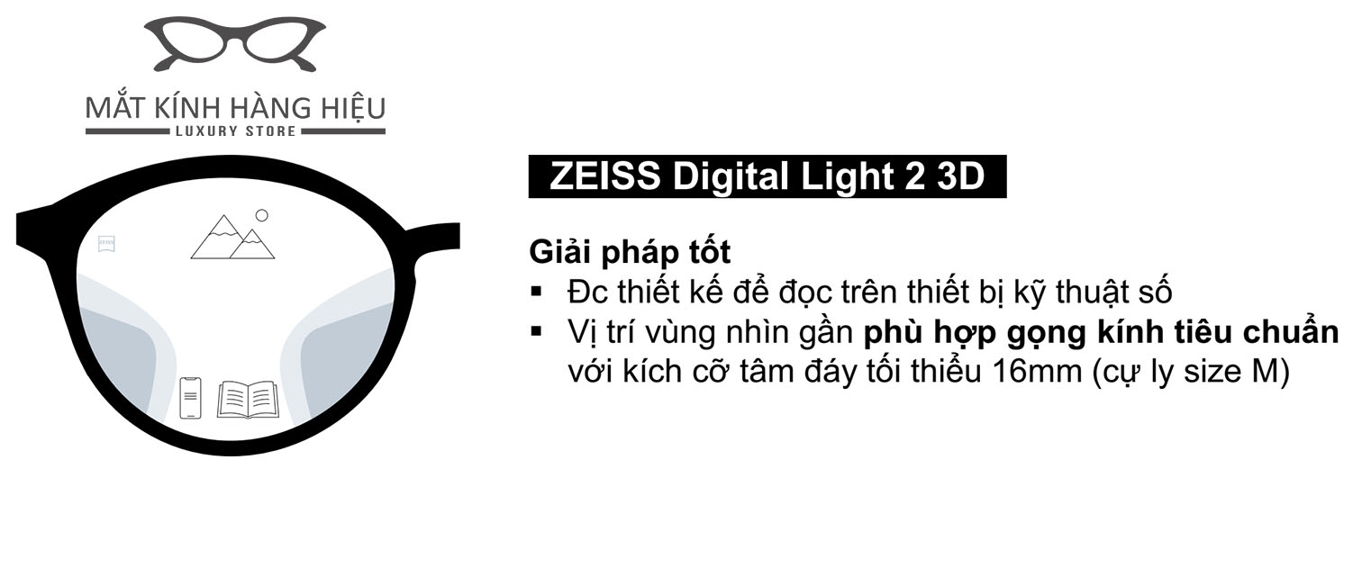 Tròng kính Zeiss Digital Light 2 giải pháp