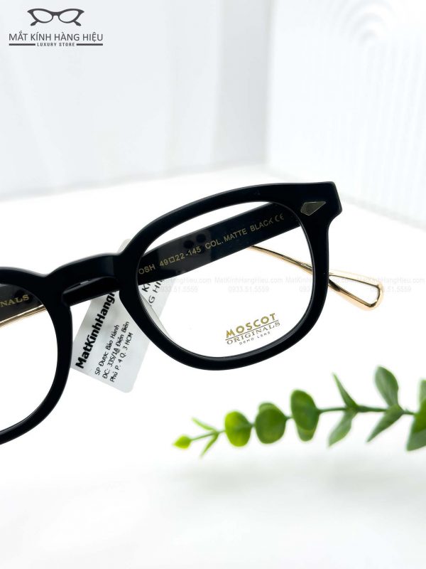 MOSCOT LEMTOSH MATTE BLACK 49 22 145 900K 2 4