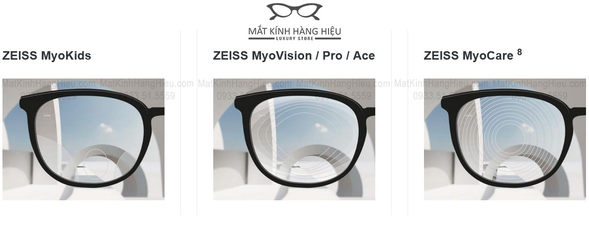 3 thiết kế tròng kính kiểm soát cận thị zeiss