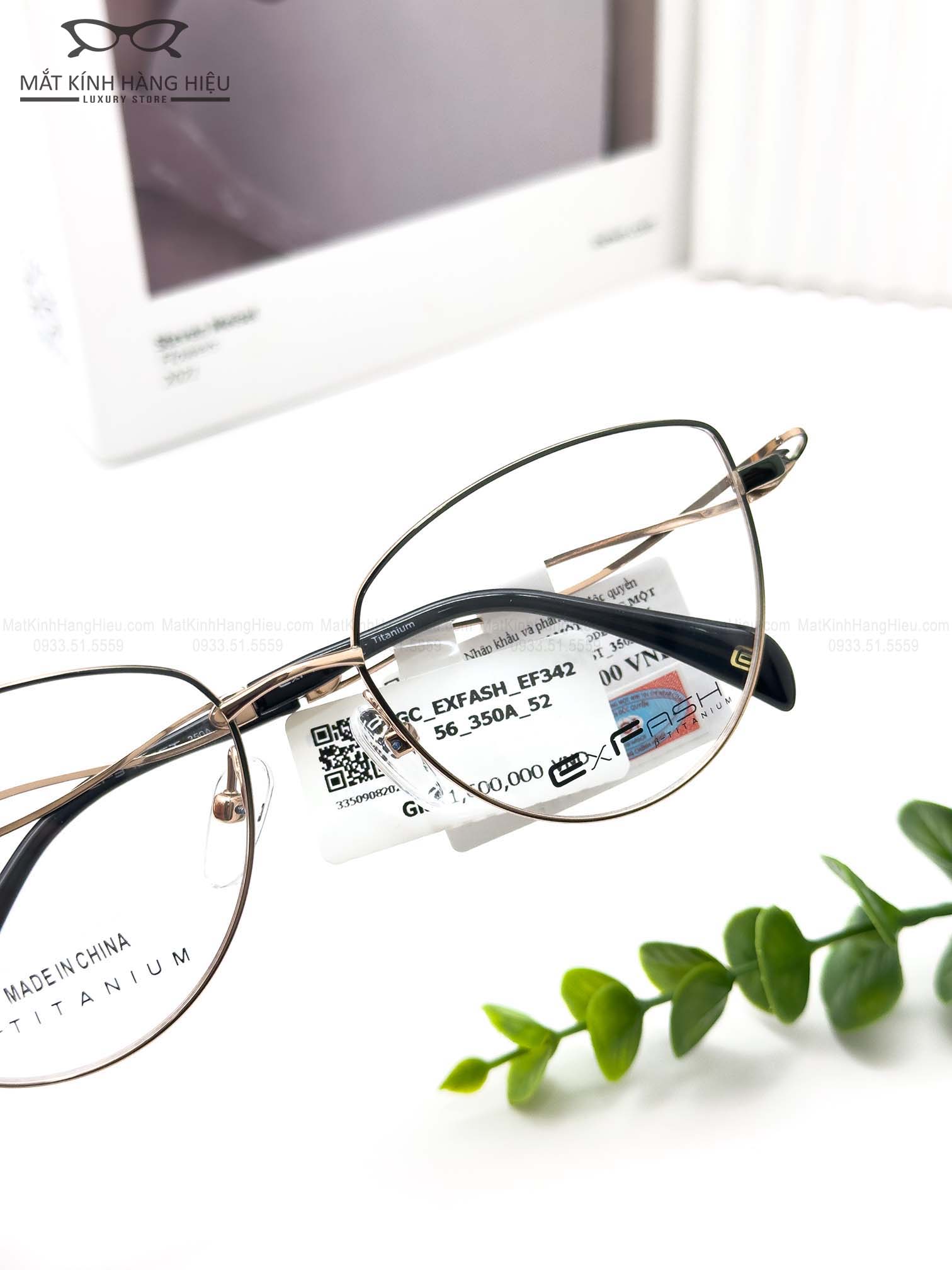 Gọng kính cận chính hãng EXFASH EF34256T 350A - Ảnh 4 Gọng kính cận chính hãng EXFASH EF34256T 350A - Ảnh 4