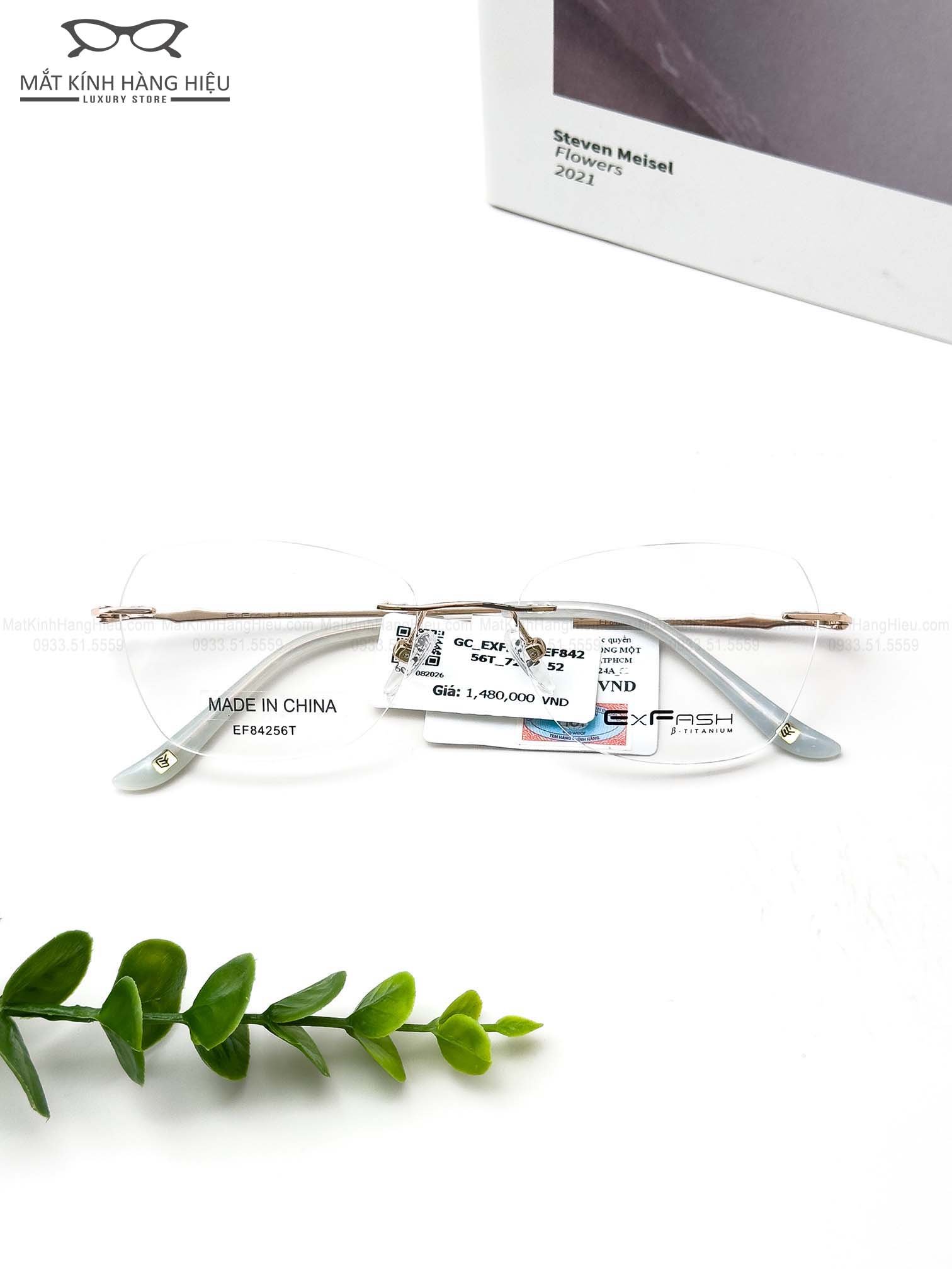 Gọng kính cận chính hãng EXFASH EF84256T 724A - Ảnh 2 Gọng kính cận chính hãng EXFASH EF84256T 724A - Ảnh 2