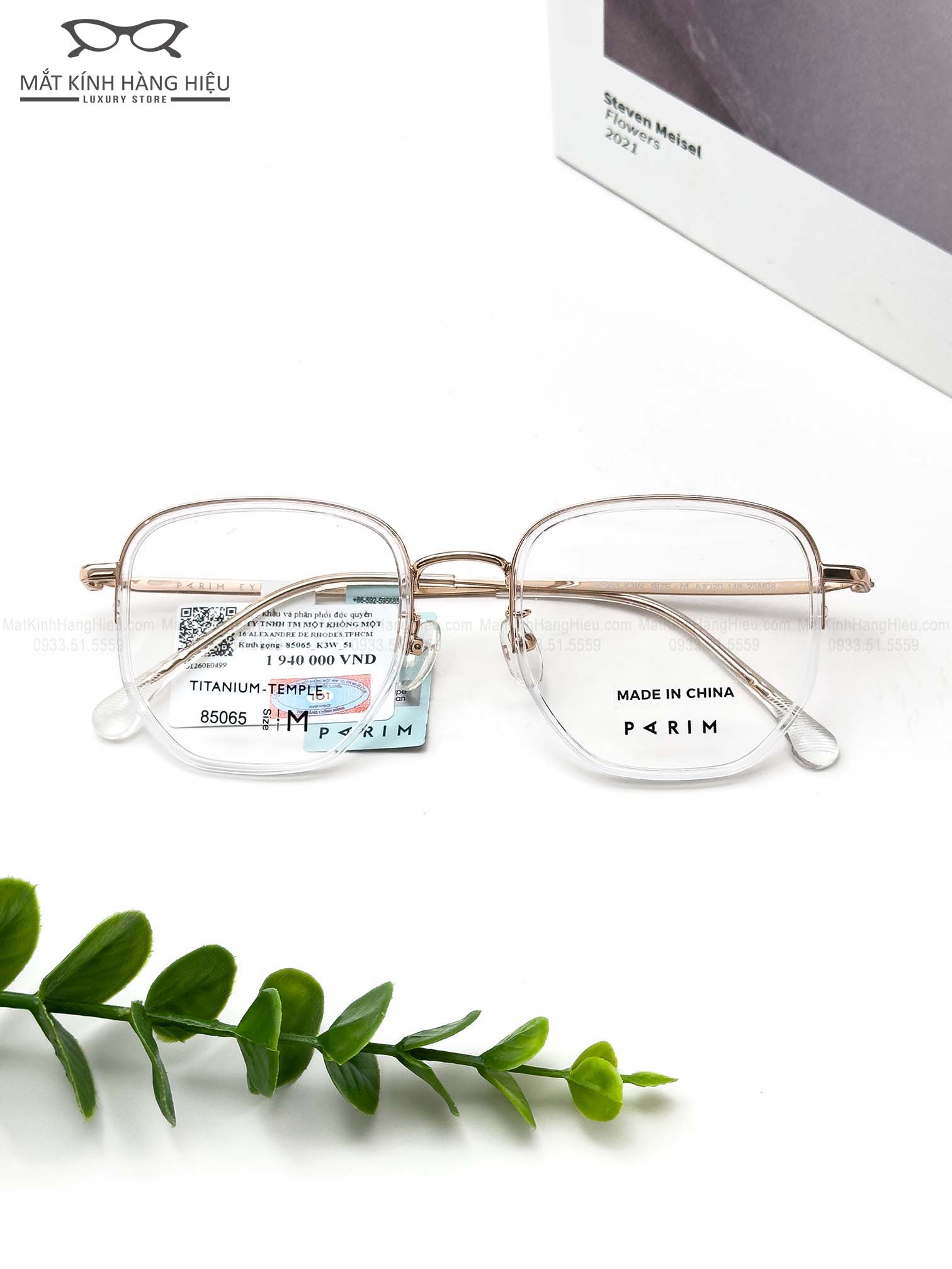 Gọng kính cận chính hãng PARIM 85065 K3W - Ảnh 2 Gọng kính cận chính hãng PARIM 85065 K3W - Ảnh 2