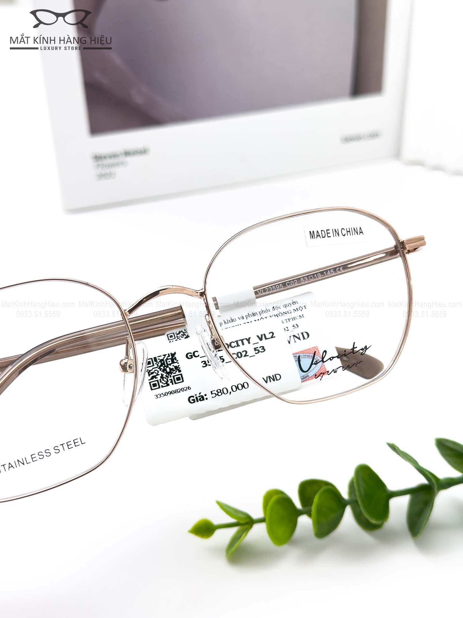 Gọng kính cận chính hãng VELOCITY VL23595 C02 - Ảnh 4 Gọng kính cận chính hãng VELOCITY VL23595 C02 - Ảnh 4